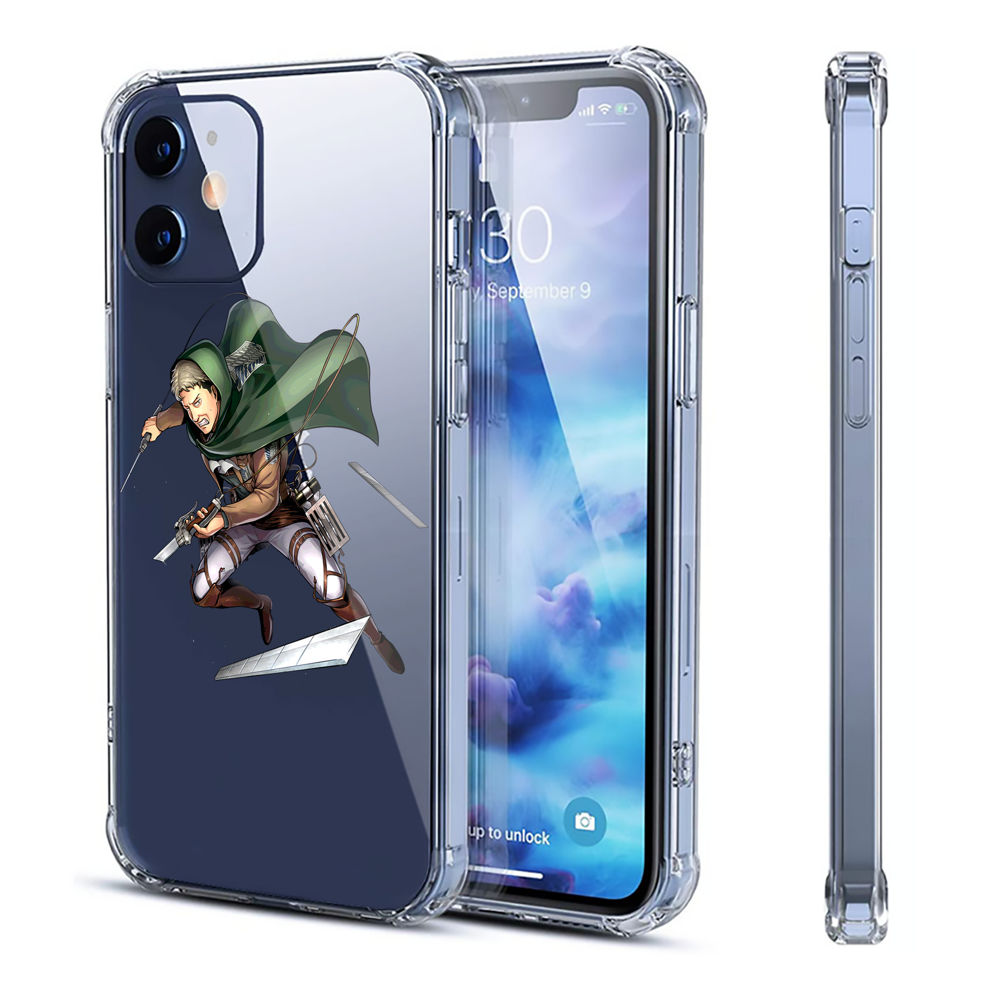 （画像用） 進撃の巨人 Attack on Titan 【iPhone 12シリーズ対応】透明スマホケース（クリアソフトケース）